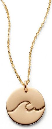 Made by Mary Wonder Disc Necklace in Gold Filled - Wave at Nordstrom
