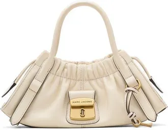 Marc Jacobs The Suede Cristina Small Crossbody Satchel in Ivory at Nordstrom