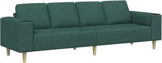 vidaXL Sofa Set Dark green Fabric vidaXL