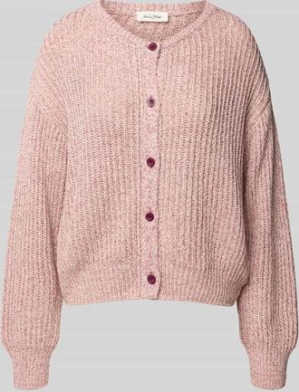 American Vintage American Vintage Strickpullover mit Knopfleiste Modell TOBAY in Flieder Melange, Gr&ouml;&szlig;e XS/S