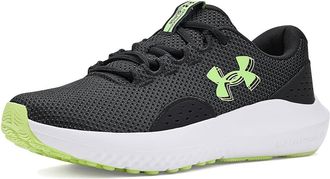 Under Armour Charged Surge 4 Womens Shoes Black/Fade Green/Lumos Lime : 9.5 B - Medium