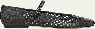 Veronica Beard Ellie Raffia Ballerina Flats