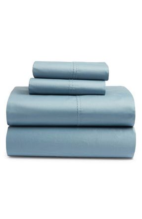 Nordstrom 400 Thread Count Sheet Set in Blue Citadel at Nordstrom, Size King