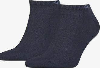 Calvin Klein Mens Calvin Klein 2 Pack Mens Ankle Trainer Socks Navy - Blue - Size: 9/10/10.5/9.5/11