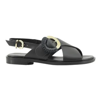 Frau London Sandal - female - Frau - Flat Sandals - Black - 7 UK - Shoes