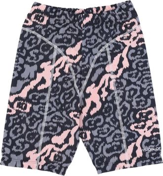 Vision Of Super Luipaard Fietsbroek Roze/Grijs - Dames - Korte sportbroeken - Veelkleurig - M - Polyester - Fitness