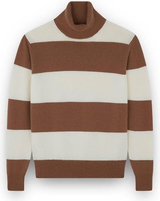 Paul & Shark Wool and cashmere turtleneck sweater, Woman, Cashew-bright White, Size: S