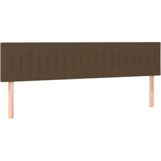 vidaXL Cabeceros 2 Unidades De Tela Marr&oacute;n Oscuro 80x5x78/88 Cm Vidaxl
