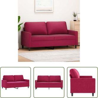 vidaXL vidaXL Seduta in velluto - Divano a 2 Posti Rosso Vino 140 cm in Velluto