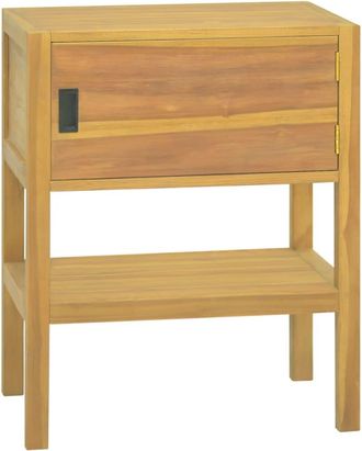 vidaXL Armario De Ba&ntilde;o Madera Maciza De Teca 60x40x75 Cm Vidaxl