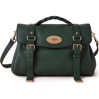 Mulberry Alexa Leather Satchel in Mulberry Green at Nordstrom
