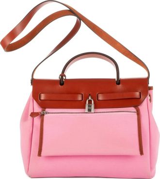 Herm&egrave;s Borsa a spalla con finiture in pelle anni 2000 - Rosa