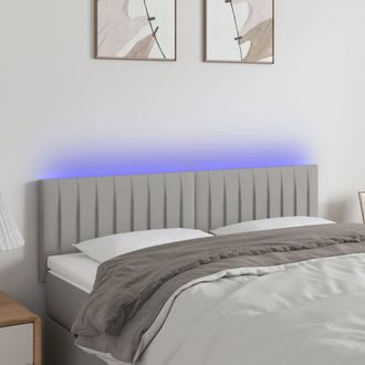 vidaXL Cabecero Con Led De Tela Gris Claro 144x5x78/88 Cm Vidaxl