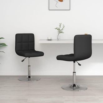 vidaXL Sillas De Comedor 2 Unidades Cuero Sint&eacute;tico Negro Vidaxl