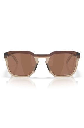 Oakley HSTN 54mm Prizm Square Sunglasses in Matte Rootbeer /Prizm at Nordstrom