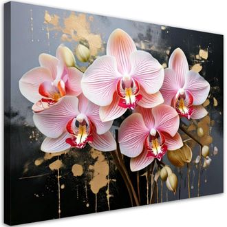 Artgeist Quadro Su Tela, Orchidea Orchidea Fiori Rosa - 100x70