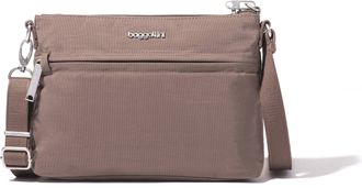 Baggallini Womens Securtex Anti-Theft Memento Crossbody Bag