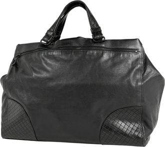 Bottega Veneta Black Leather Handbag Tote Bag (Pre-Owned)