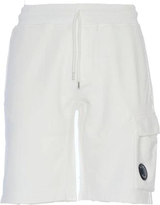 C.P. Company C.p. Company, Korte Broeken, Heren, Wit, M, Katoen, Witte Gauze Cargo Shorts Ss 25