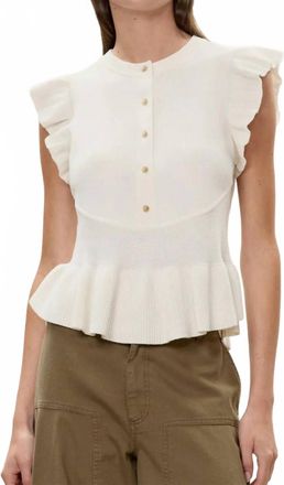 Rebecca Taylor Rhea Knit Sweater In Ivory