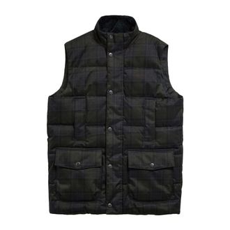 Barbour Gilet imbottito Lonnen Tartan - - Jackets - Uomo - Verde - M