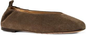 Aquatalia Clio Weatherproof Flat in Tobacco Suede at Nordstrom, Size 10.5