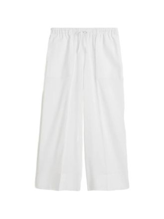 Toteme White Relaxed Drawstring Pant