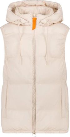 Gertrude Vests, male, Beige, Size: S Beige Hooded Sleeveless Down Jacket