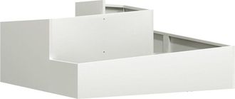 vidaXL Maceta para Jardín Blanco 100 x 100 x 50 cm Acero Vidaxl