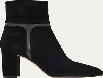 Gianvito Rossi 70mm Suede and Leather Ankle Boots