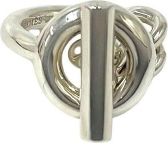 Herm&egrave;s Silver Silver 925 Band Ring (Pre-Owned)