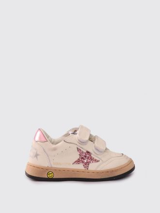 Golden Goose Sneakers da bambino in nappa con chiusura a strappo e logo glitter