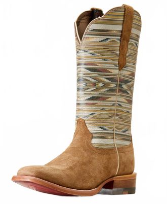 Ariat Womens Chimayo Rough Out Square Toe Boots In Brown