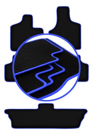 OEM Alfombrillas Carlux-blue Para Dodge Caravan / Grand Caravan Iii 7 Plazas (2001-2007)