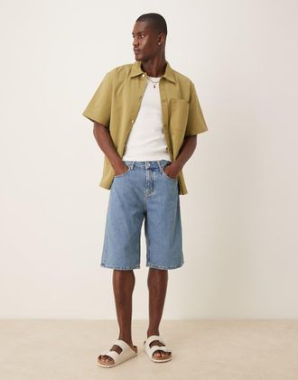Calvin Klein Jeans Jorts vestibilità comoda lavaggio blu medio