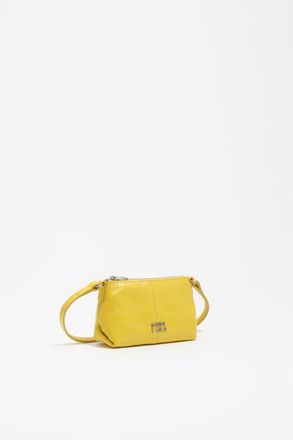 Bimba & Lola Micro Leather Crossbody Bag in Yellow at Nordstrom