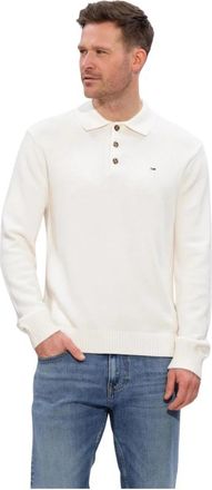 Tommy Jeans TJM Slim Essential Polo Swtr Ext - Heren - Polos - Wit - L - Katoen - Tops