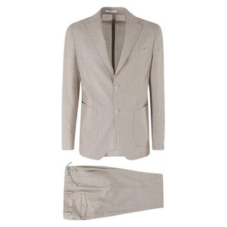 Eleventy Single Breasted Suits, male, Gray, Size: L Single-breasted Soft Suit