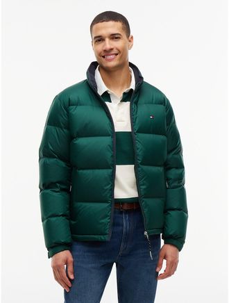 Tommy Hilfiger Mens Water-Repellent Ripstop Down Jacket - Ornamental Green - XL