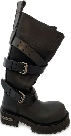 Balenciaga Venom knielaarzen met ceintuur - Zwart