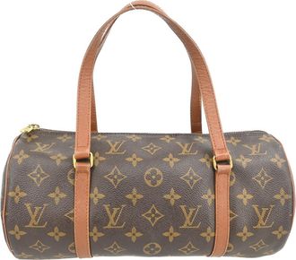 Louis Vuitton Papillon Handbag Monogram Canvas Brown Canvas Handbag (Pre-Owned)