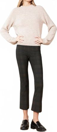 Avenue Montaigne Leo Flare Cut Pants In Heritage Plaid