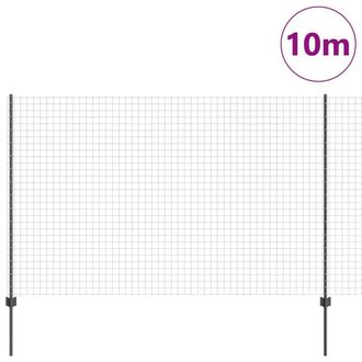 Berkfield Home Durable Euro Fence with 10 U Posts Grey 1, 6x10 m Steel