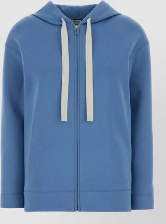 Max Mara cotton hooded zip-up sweatshirt