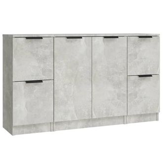 Berkfield Home Sideboards 3 pcs Concrete Grey Engineered Wood