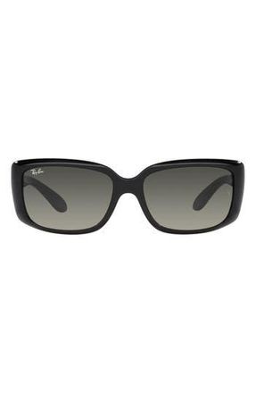 Ray-Ban 58mm Gradient Rectangular Sunglasses in Black at Nordstrom Rack