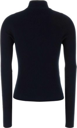 Miu Miu Womens Midnight Blue Cotton Cardigan Bleu Exterior: Maglieria Sweater