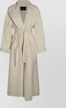 Fabiana Filippi long coat with belted waist and pockets