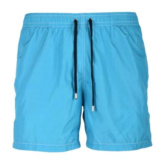 Drumohr Beachwear, male, Blue, Size: M Sea Boxer Shorts