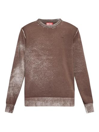Diesel K-Laurent logo-embroidered sweater - men - Wool - S - Brown
